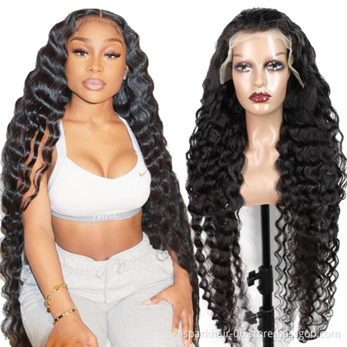 Raw Mink Indian Virgin Hair Glueless Body Wave Deep Wave Perruque Full Lace Human Hair Wigs Vendors